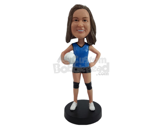Custom Bobblehead Athletic Volleyball player wearing jerseyu and holding the ball - Sports & Hobbies Volleyball Personalized Bobblehead & Action Figure Custom Bobblehead Athletic Volleyball player wearing jerseyu and holding the ball - Sports & Hobbies Volleyball Personalized Bobblehead & Action Figure